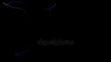 Yıldırımlar siyah arka plan üzerine