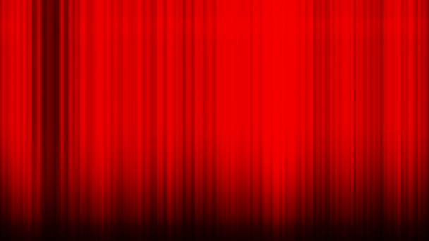 Ondeando cortina roja — Vídeo de stock