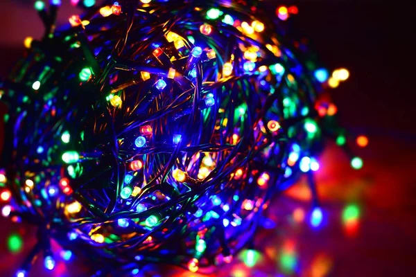 Multi färg led string — Stockfoto