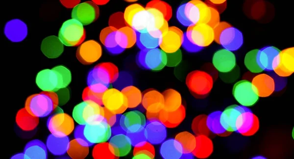 Luzes embaçadas coloridas — Fotografia de Stock