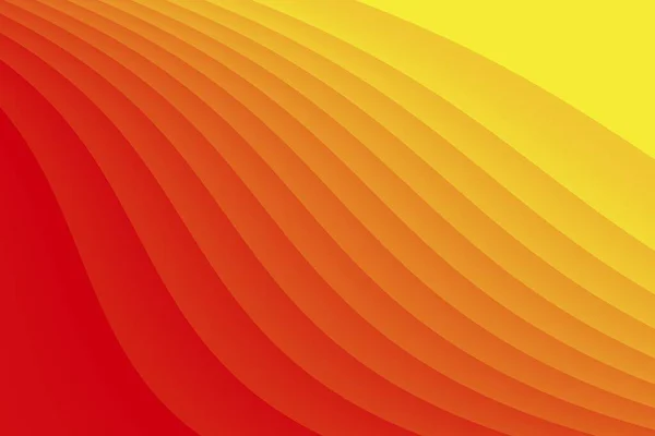Yellow and Red Color Gradient Wave Abstract Illustration.