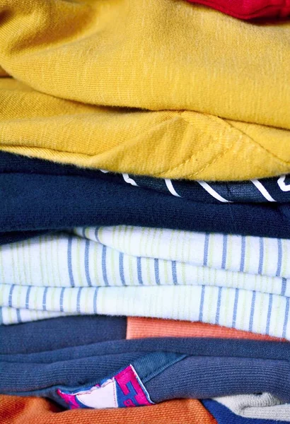 Full Frame Background Multicolored Clothes Pile — Stock Photo, Image