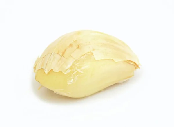 Clove Garlic Fundo Branco — Fotografia de Stock