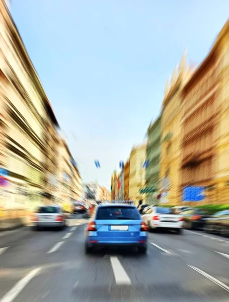 Grote File Stad Uitzicht Grote Auto File Stad Straat Creatieve — Stockfoto