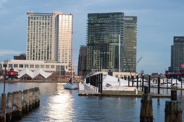 Baltimore, Maryland - 18 Şubat: Inner Harbor Baltimore, Maryland, ABD üzerinde 18 Şubat 2017