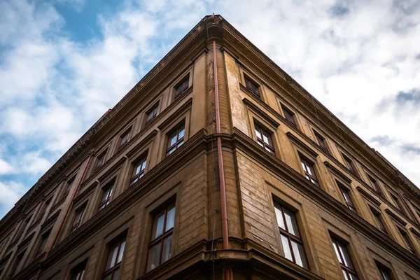 Esquina Del Edificio Histórico Centro Praga República Checa — Foto de Stock