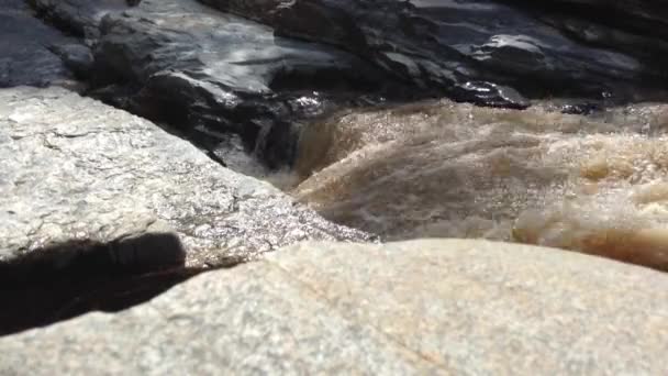 Sungai penuh mengalir di taman ThaiIand — Stok Video