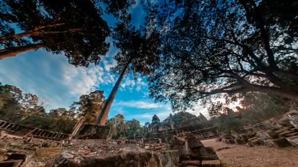 Angkor co timelapse pomocí širokoúhlého objektivu — Stock video
