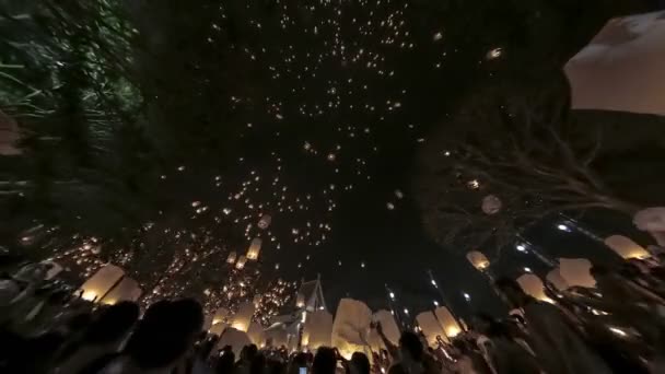 LOI khratong festival timelapse — Vídeo de stock