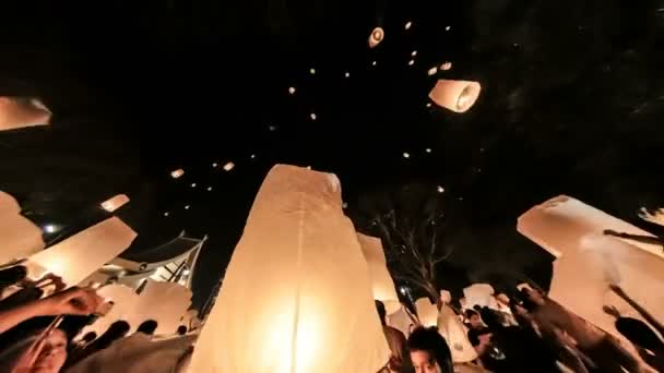 Loi khratong festival timelapse — Vídeo de Stock