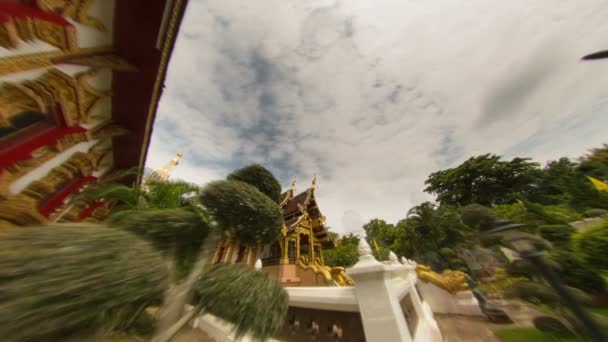 Thailand tempel timelapse shoot met breed lens — Stockvideo