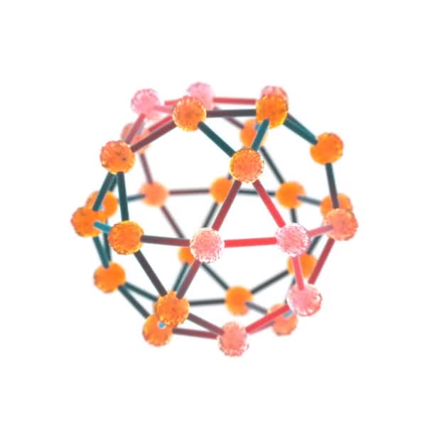 分子3d 渲染旋转射击 — 图库视频影像