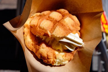 Limon ekmek yumuşak dondurma ile