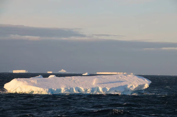 Icebergs en la luz de la noche — Foto de Stock