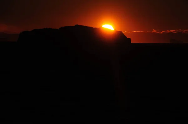 Icebergs na luz da noite — Fotografia de Stock