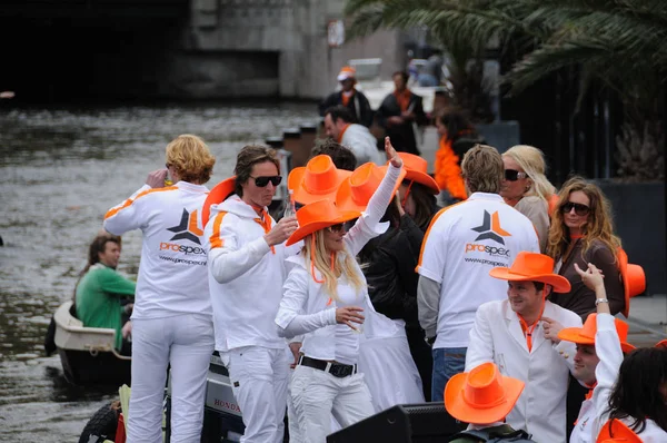 Queensday oslavy v Amsterdamu — Stock fotografie