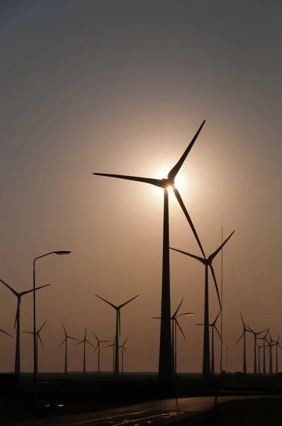 Современные ветряные турбины Нидерландов — стоковое фото