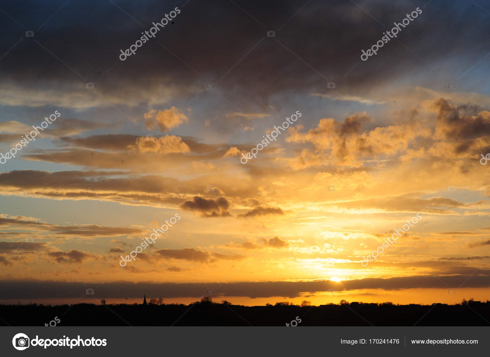 Storm Clouds Over An Evening Sky Stock Photo Image By C Durktalsma