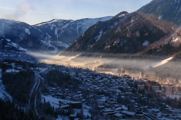 Mont Blanc na słonecznej Afernoon zimowe — Zdjęcie stockowe