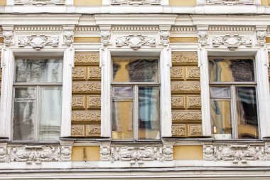 St Petersburg, Rusya, üzerinde 21 Ağustos 2016. Tarihi bina cephe dekor.