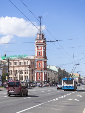 St. Petersburg, Rusya, 20 Ağustos 2016. Kentsel görünüm. Nevski bulvarı