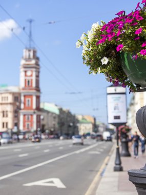 St. Petersburg, Rusya, 20 Ağustos 2016. Kentsel görünüm. Nevski bulvarı
