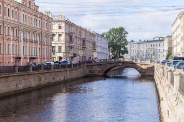 St Petersburg, Rusya, üzerinde 21 Ağustos 2016. Kentsel görünümü. Yusupov nehir set of mimari kompleks