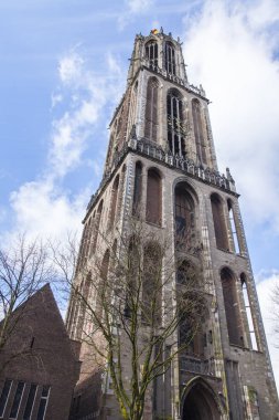 Utrecht, Hollanda, 30 Mart 2016 üzerinde. Katedral Kulesi