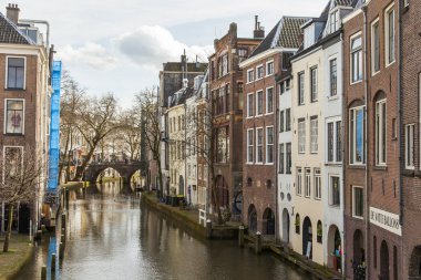 Utrecht, Hollanda, 30 Mart 2016 üzerinde. Kanal alanı. Kanal set of mimari kompleks. 