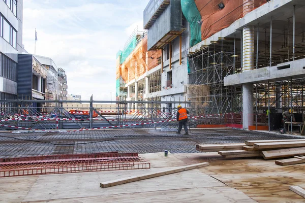 UTRECHT, NETHERLANDS, 30 martie 2016. Construcția unui centru comercial în apropierea gării — Fotografie, imagine de stoc