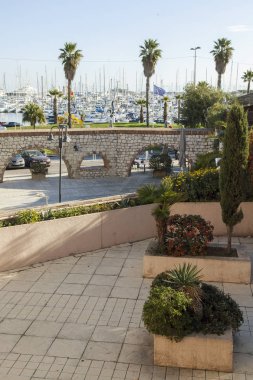  Antibes, Fransa, 7 Ocak 2017. Şehir sokak bilir