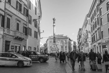 Roma, İtalya, 5 Şubat 2017. Şehrin tarihi bir parçası bir mimari kompleks bir parçası bilir