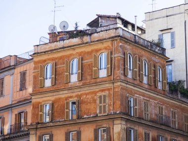 Roma, İtalya, 5 Şubat 2017. Bir parça bir antik mimari kompleks bilir 
