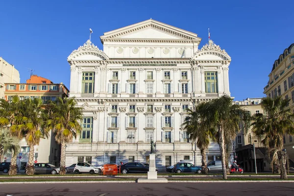 NICE, FRANCIA, il 9 GENNAIO 2017. Architettura della costruzione del teatro lirico cittadino — Foto Stock