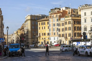 Roma, İtalya, 5 Şubat 2017. Çekici bir mimari kompleks tarihi binalar yapmak 