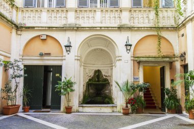 Roma, İtalya, 5 Şubat 2017. Bir parça bir antik mimari kompleks bilir 