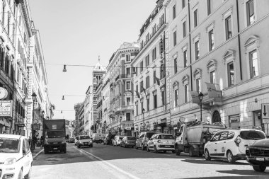 Roma, İtalya, 5 Şubat 2017. Şehir manzarası. Güzel binalar çekici bir mimari kompleks sokak şehir merkezinde olun..