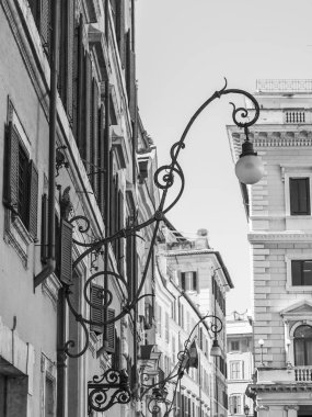 Roma, İtalya, 5 Şubat 2017. Şehrin tarihi bir parçası bir güzel eski ampul bilir