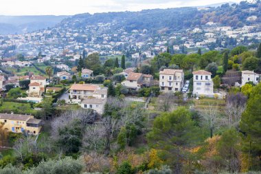 Saint-Paul-De-Vence, Fransa, 9 Ocak 2017. Dağ town güzel dağ vadisinde yer oldu. Surların görüntülemek