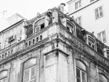 Lizbon, Portekiz, üzerinde 22 Haziran 2017. Bina cephe şehir ve onun tipik tipik dekor bilir