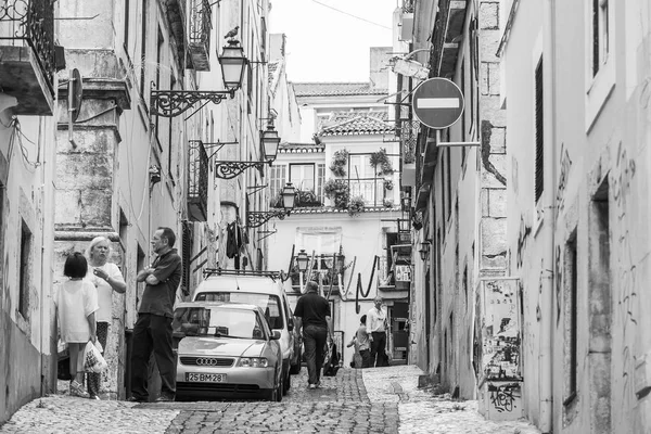 Lisabon, Portugalsko, na 22. června 2017. Historické budovy udělat atraktivní panoramatu v centru města. — Stock fotografie