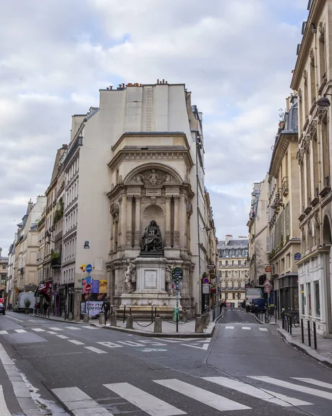 Париж Франция Октября 2017 Года Памятник Великому Французскому Драматургу Мольеру — стоковое фото