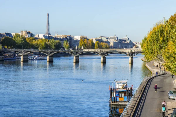 Párizs Franciaország Október 2017 Őszi Város Táj Nap Világít Szajna — Stock Fotó