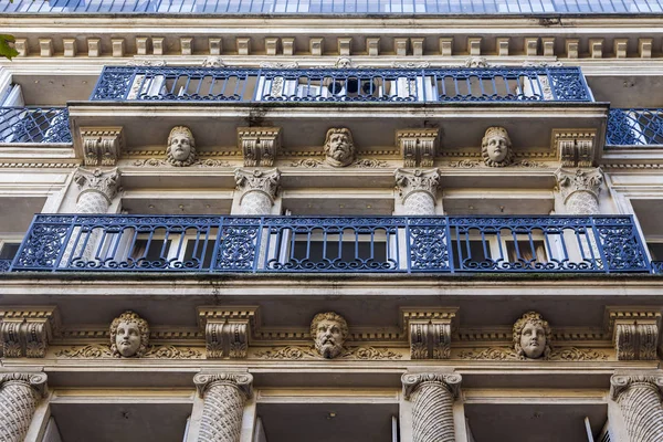 Parijs Frankrijk Oktober 2017 Zon Brandt Stad Straat Typische Architectonische — Stockfoto