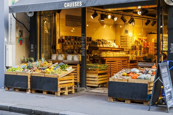 Paris Fransa Üzerinde Ekim 2017 Çeşitli Geleneksel Fransız Ürünleri Bir — Stok fotoğraf