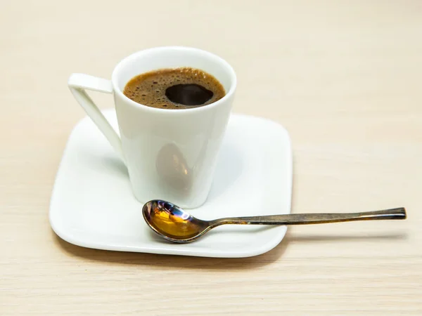 Кава Білій Порцеляновій Чашці — стокове фото