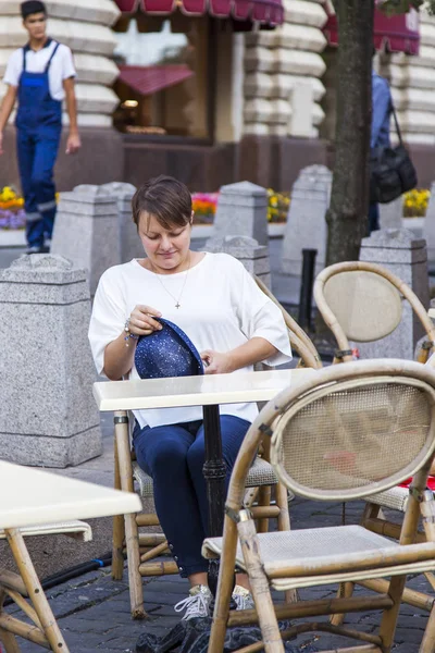 Moskova Rusya Üzerinde Ağustos 2017 Cafe Tarihsel Dükkanı Bilinen Alışveriş — Stok fotoğraf