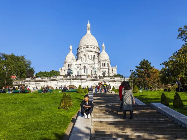 Paris Frankreich Oktober 2017 Zahlreiche Touristen Spazieren Und Erholen Sich — Stockfoto