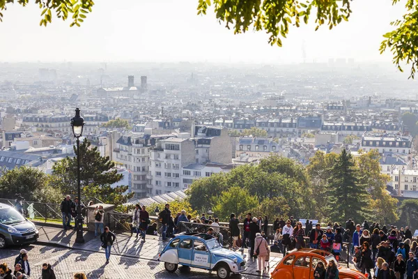 Paris Frankreich Oktober 2017 Zahlreiche Touristen Spazieren Und Ruhen Sich — Stockfoto