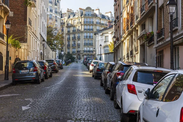 Paris Frankreich Oktober 2017 Herbstliche Stadtlandschaft Stilvolle Schöne Häuser Bilden — Stockfoto
